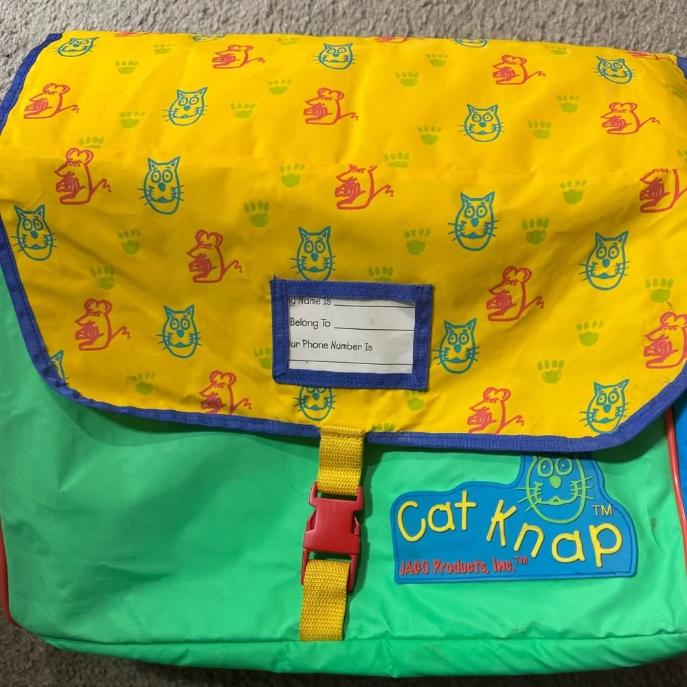 😻Cat Knap Multi-Color Cat Supplies carrier diaper bag style - NWOT